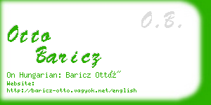 otto baricz business card